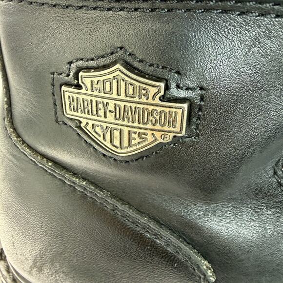 Vintage Style Men\'s Harley-Davidson Leather Lace-Up MotorcycleBoots Size 8.5 M main image 6